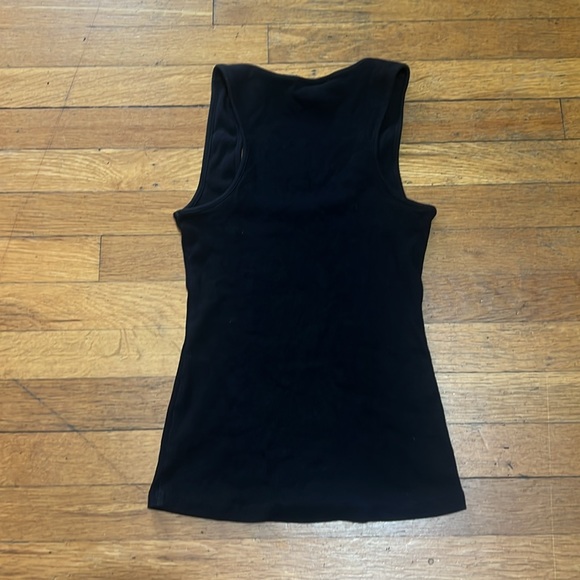 Sezane The Juan Ribbed Organic Cotton Tank Top in Black, size XS - Picture 11 of 12